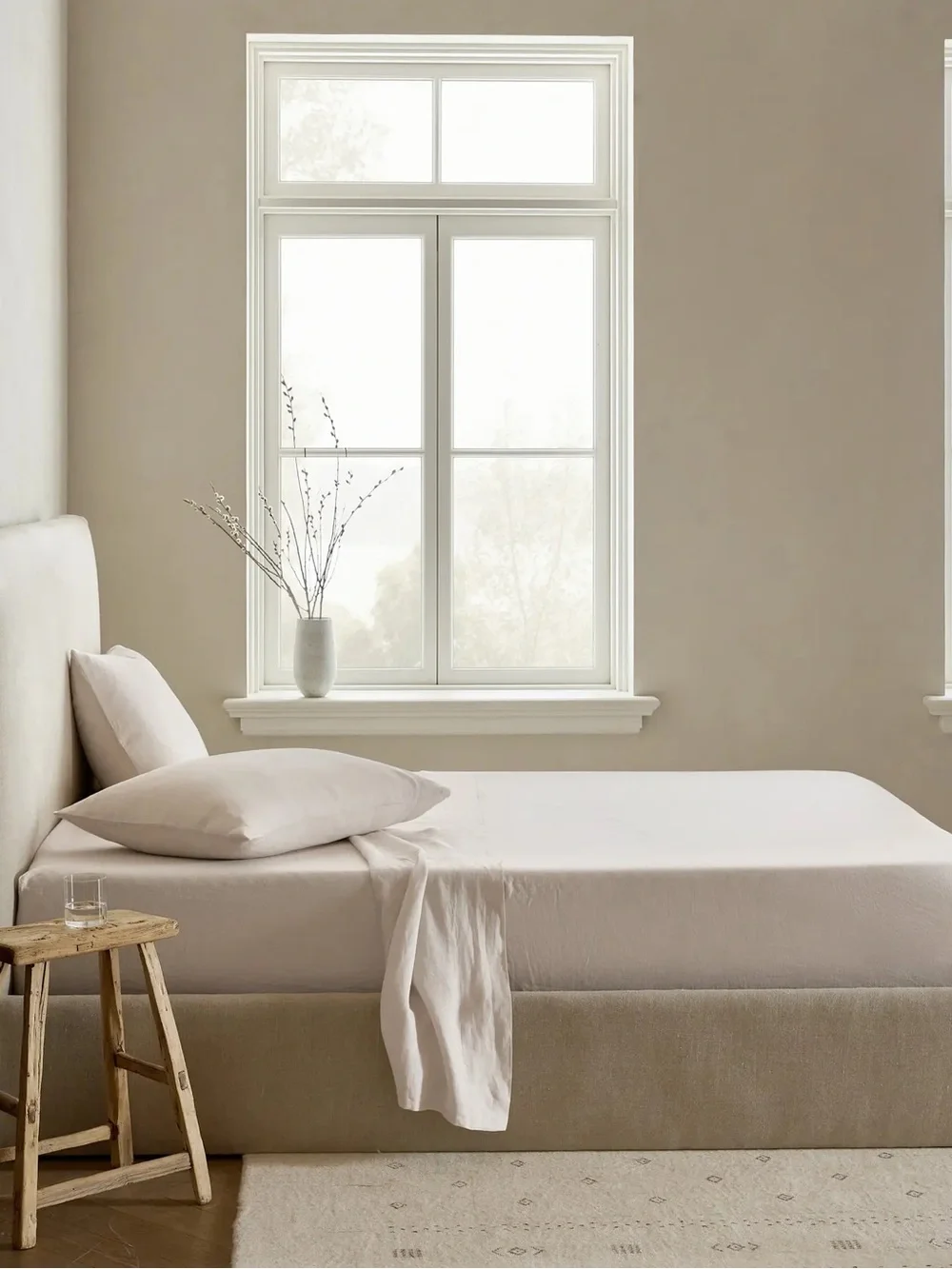 Quince European Linen Sheet Set King Sand Tan